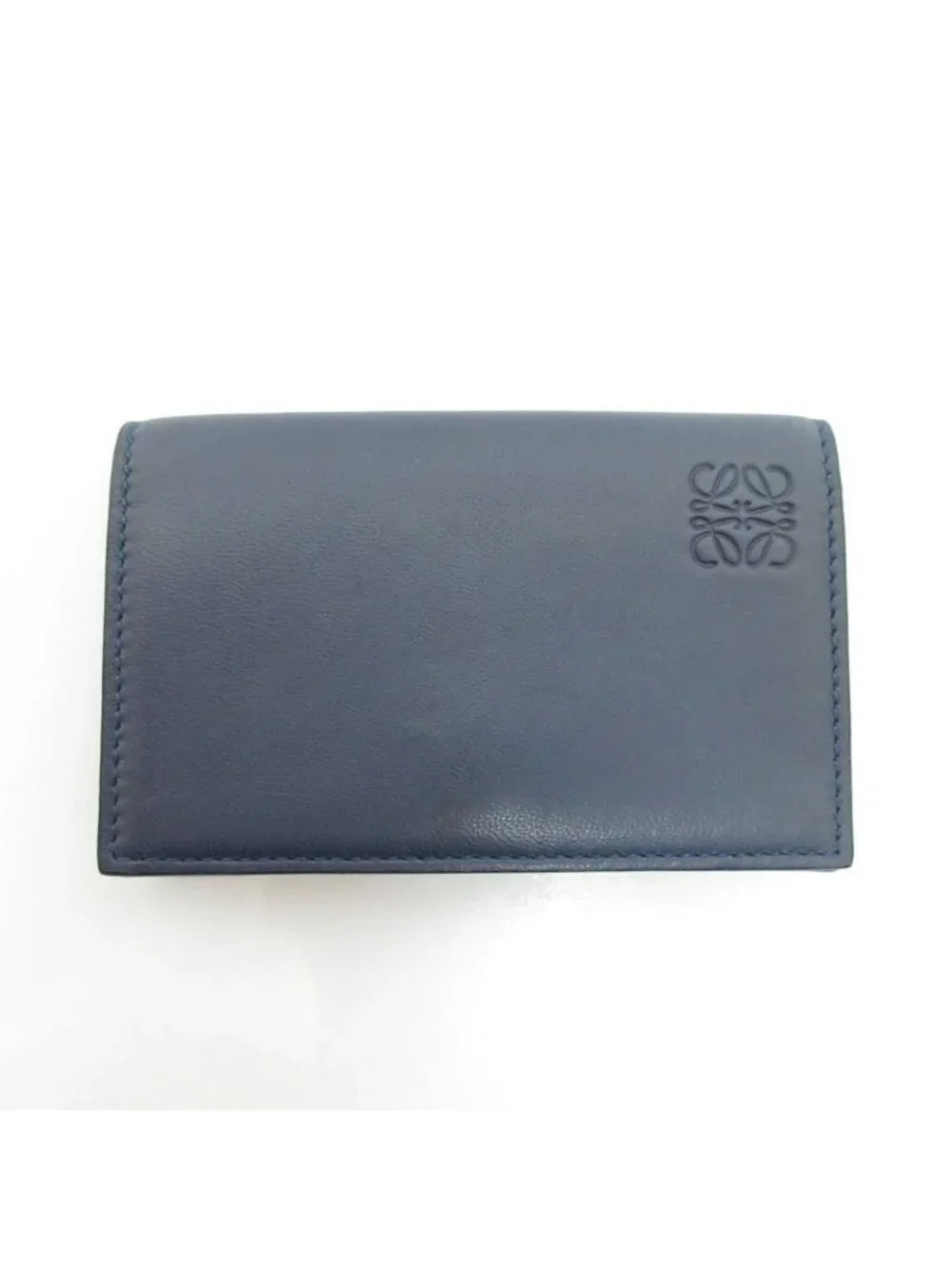Loewe Anagram Calfskin Card Case Business Navy